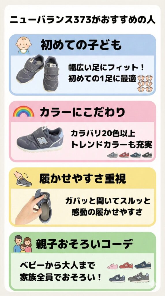 ニューバランスキッズ373がおすすめの人