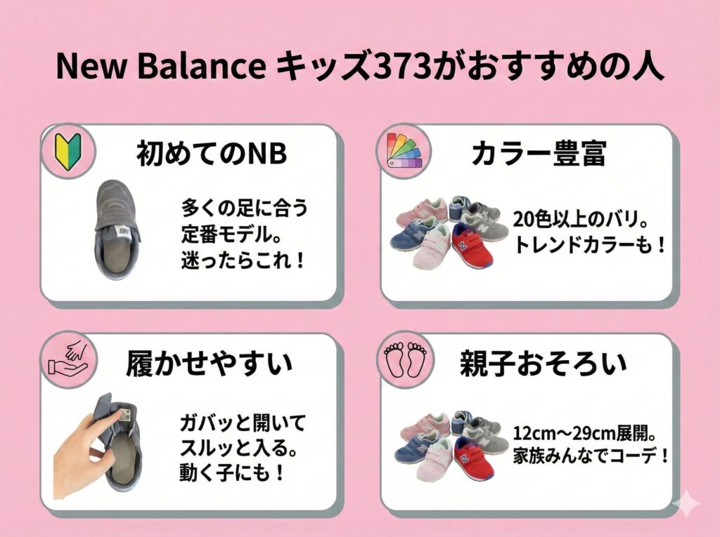 ニューバランスキッズ373がおすすめの人図解
