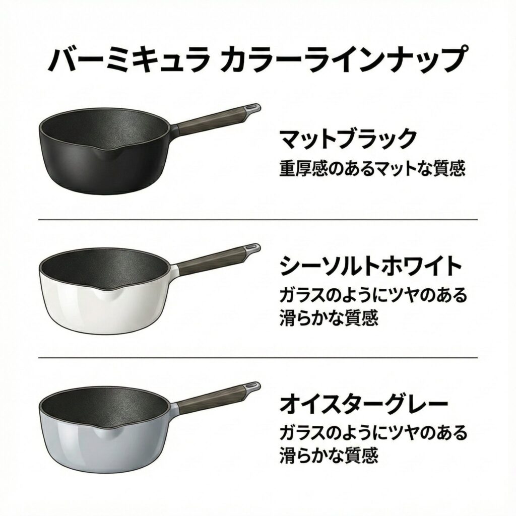 バーミキュラユキヒラのカラーラインナップ