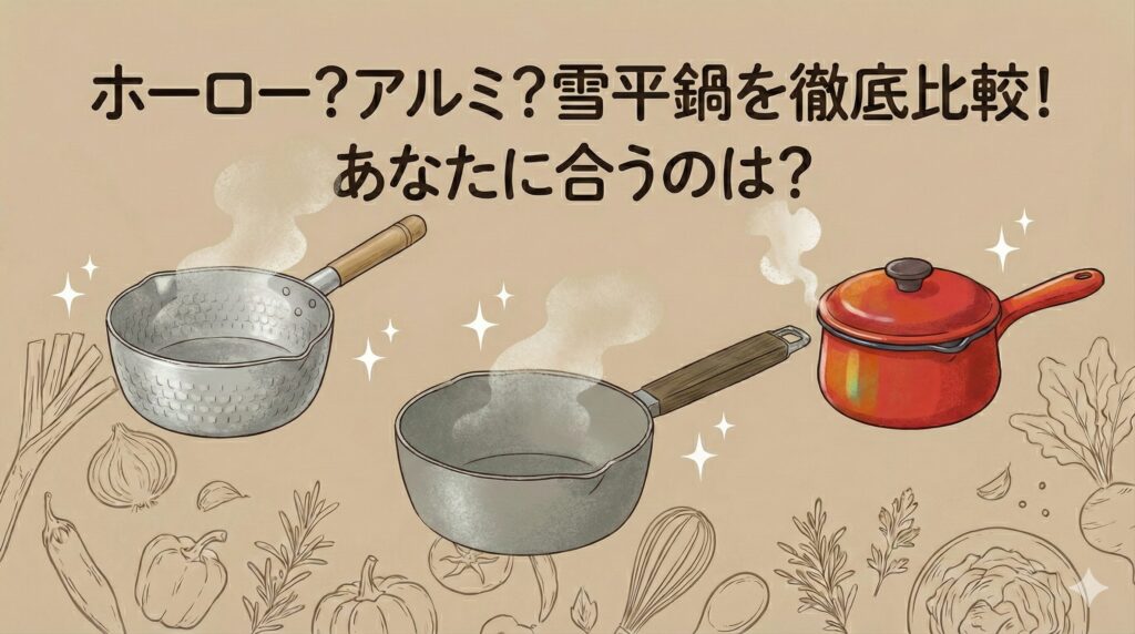 ホーロー？アルミ？雪平鍋を徹底比較！あなたに合うのは？