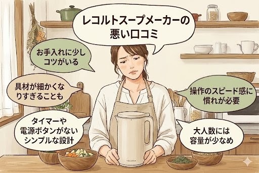 レコルトスープメーカー（自動調理ポット）の悪い口コミ