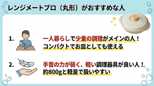 レンジメートプロbyブルーノ(丸形)がおすすめな人