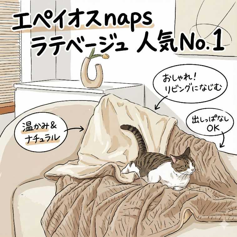 エペイオス電気毛布naosの人気色はラテベージュ