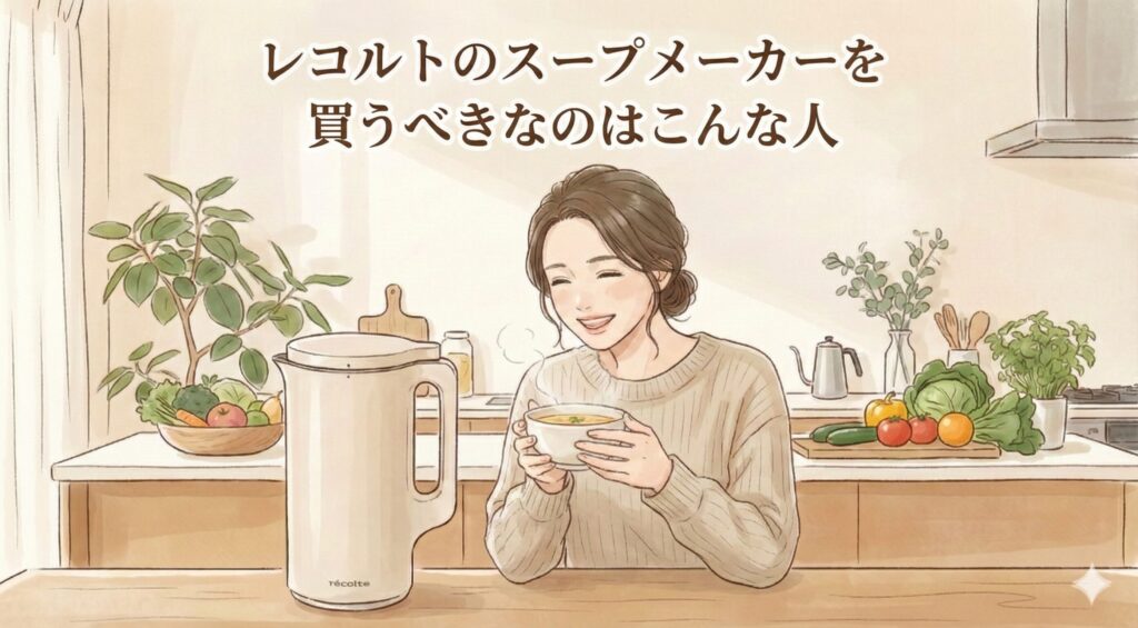 レコルトスープメーカー（自動調理ポット）を買うべきなのはこんな人