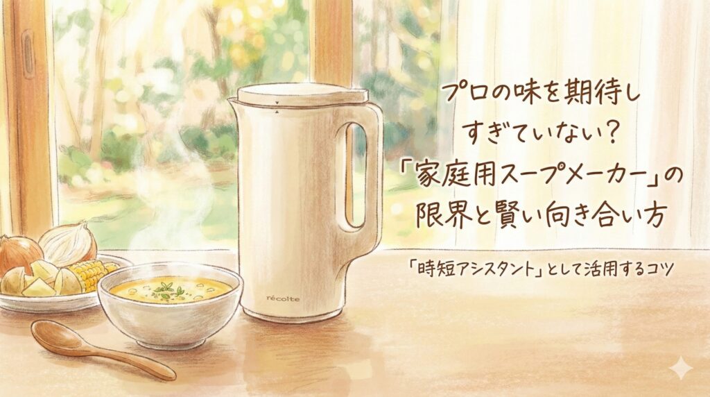 プロの味を期待しすぎていない？「家庭用スープメーカー」の限界と賢い向き合い方