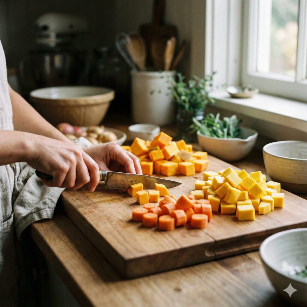 野菜の切り方一つで「なめらかさ」が劇的に変わる