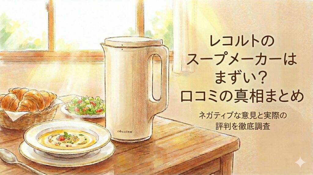 レコルトスープメーカー（自動調理ポット）はまずい？口コミの真相まとめ