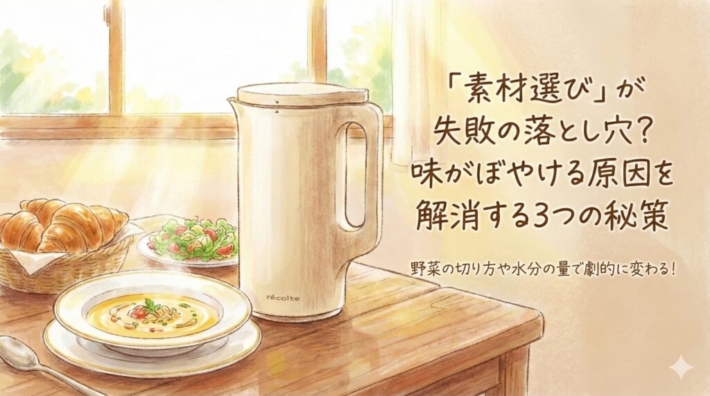 「素材選び」が失敗の落とし穴？味がぼやける原因を解消する3つの秘策