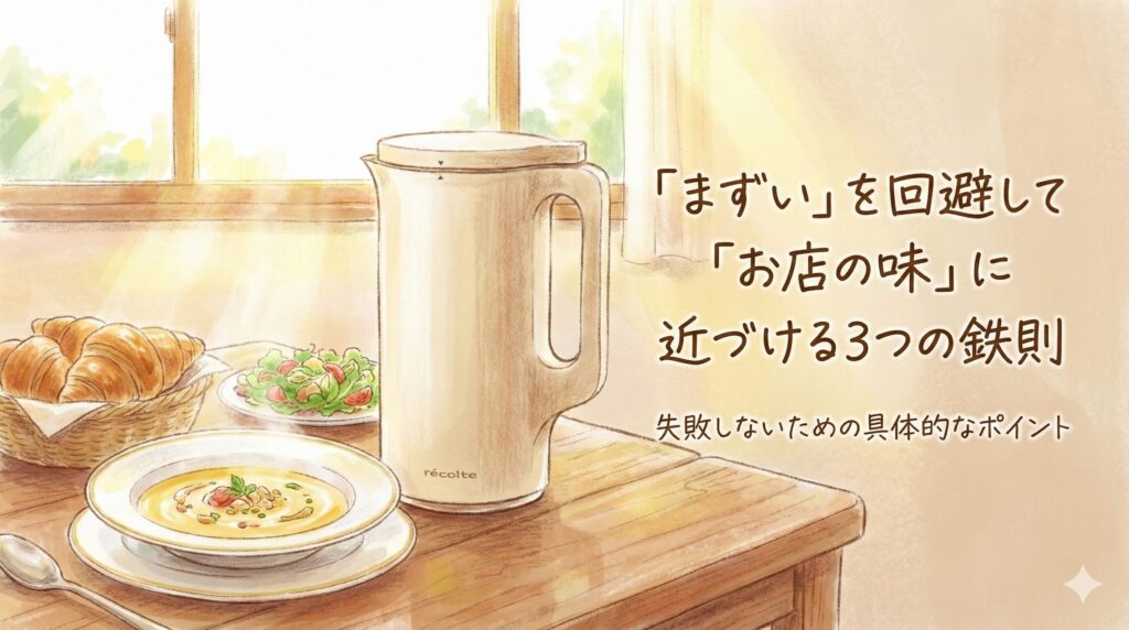 「まずい」を回避して「お店の味」に近づける3つの鉄則
