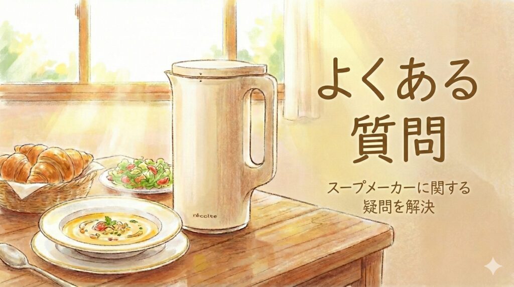 レコルトスープメーカー（自動調理ポット）のよくある質問